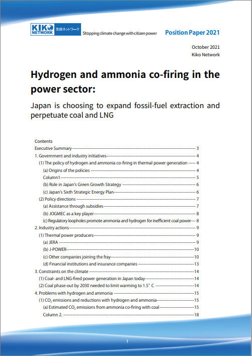 【Report】”Hydrogen and ammonia co-firing in the power sector”