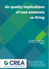 【Report】CREA: Air quality implications of coal-ammonia co-firing