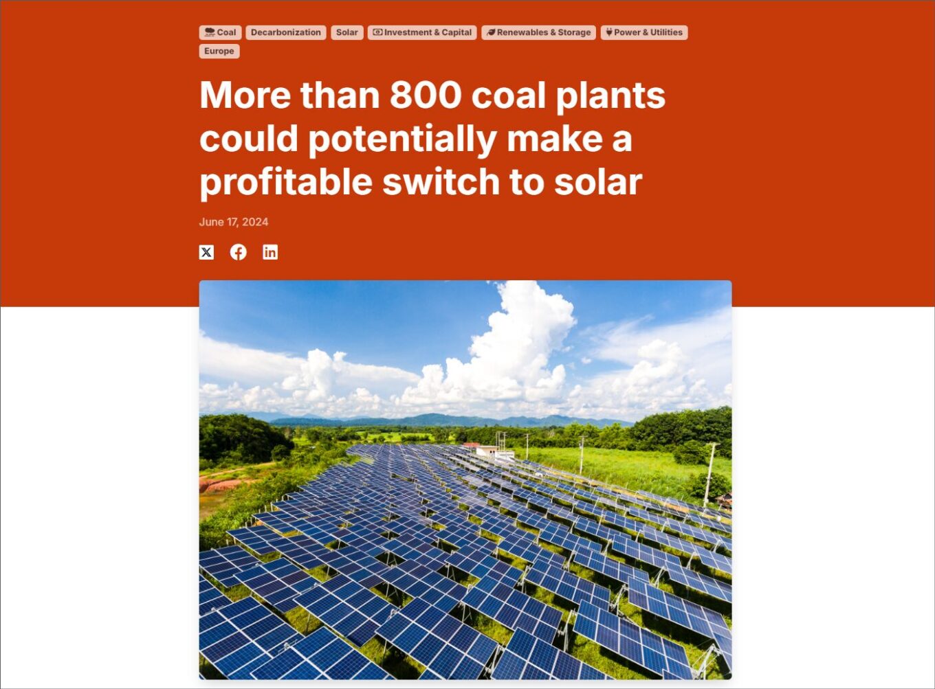 【Report】 IEEFA: Coal plants can make a profitable switch to clean energy