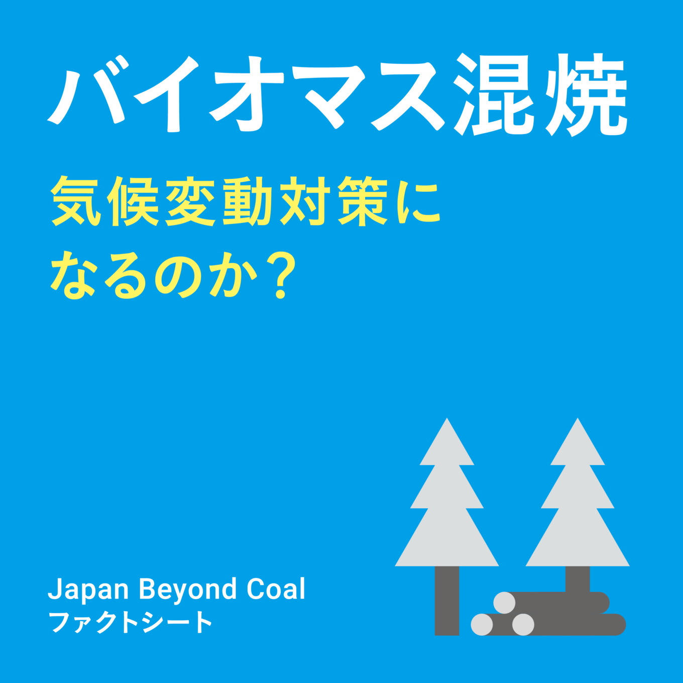 【ファクトシート】バイオマス混焼 ─気候変動対策になるのか？