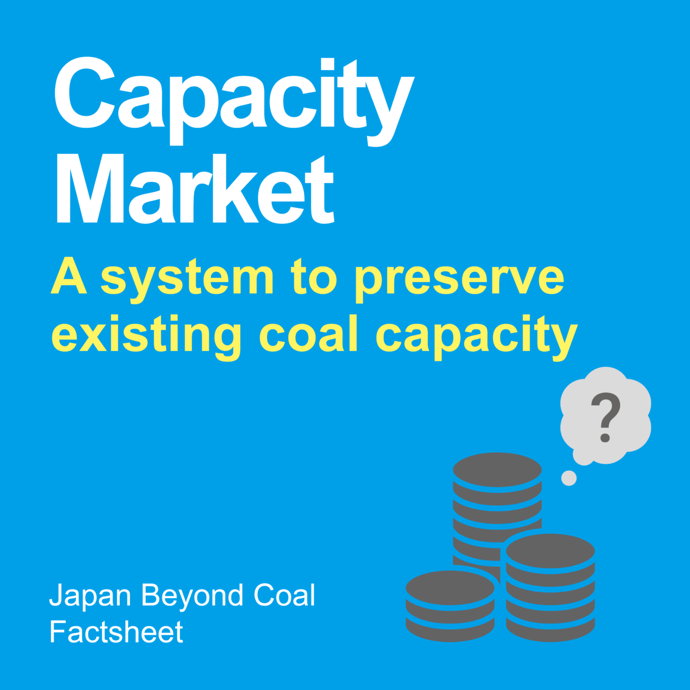 【Factsheet】Capacity Market – A system to preserve existing coal capacity
